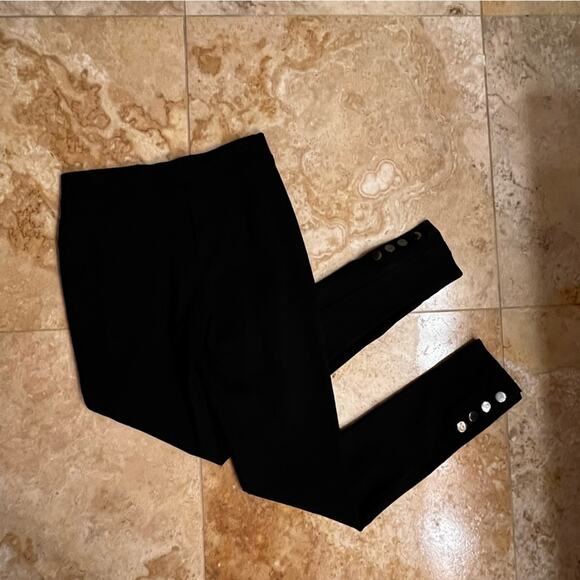 NEW Cache Ponte Knit Equestrian Riding Leggings Snap Ankle Length Black NWOT - Picture 11 of 14